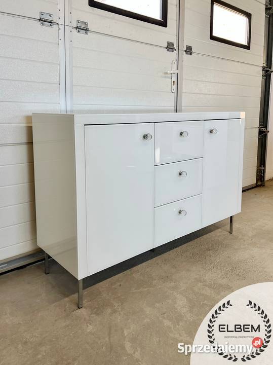 Szklana biała komoda Glamour Warszawa