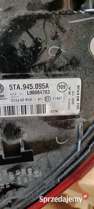 VW TOURAN 2 II 15 LAMPA LEWA TYLNA 5TA945095A Luzino