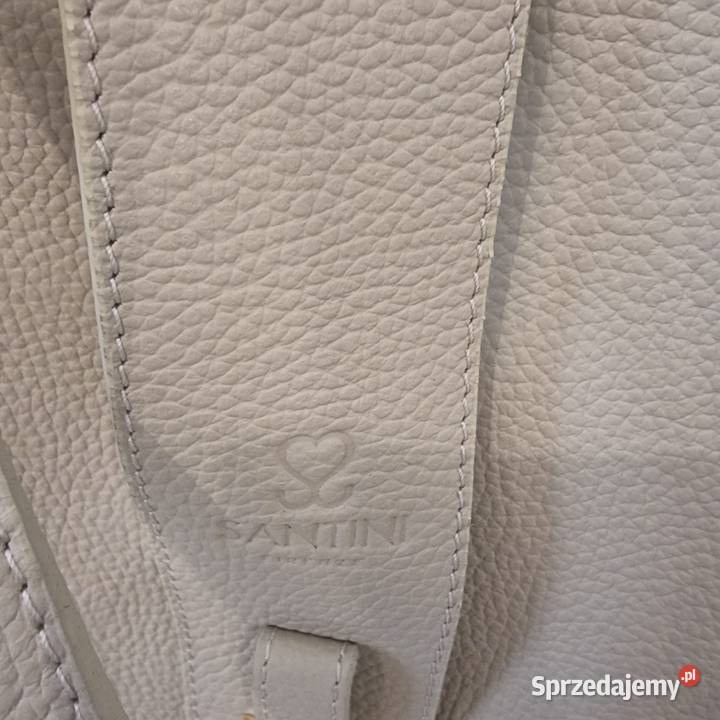 Damska kremowa skórzana torebka Santini Firenze małopolskie Kraków
