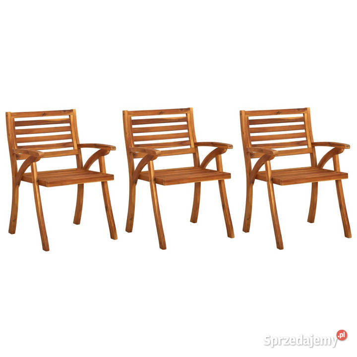 Krzesła ogrodowe z poduszkami 3 lite drewno sprzedam