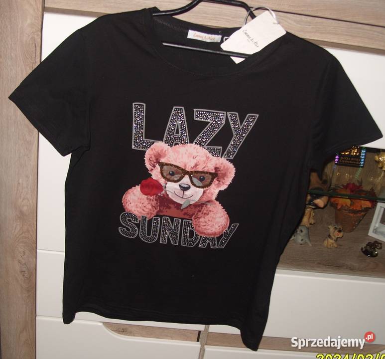 NOWA EmmaAlex Bluzka Tshirt z miśkiem cyrkonie r Rawicz