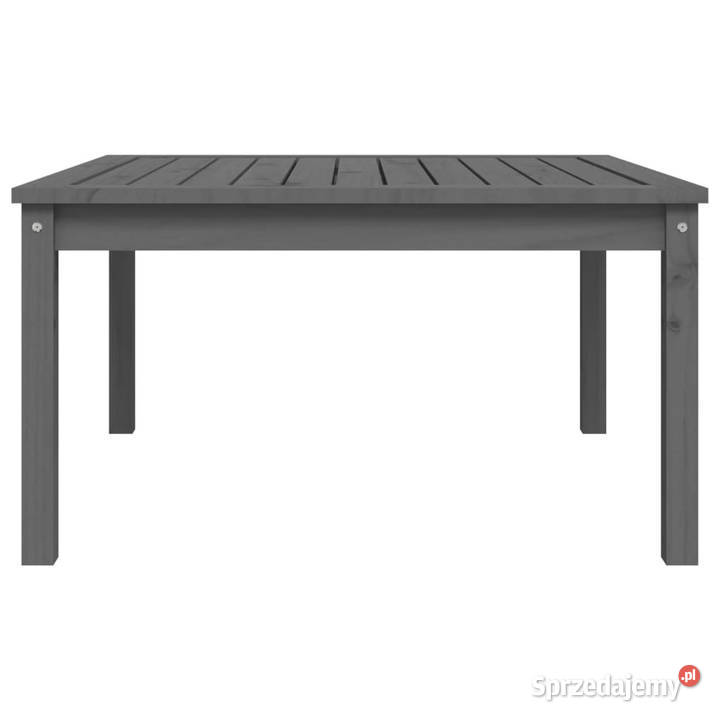 Stolik ogrodowy szary 825x825x45 lite drewno
