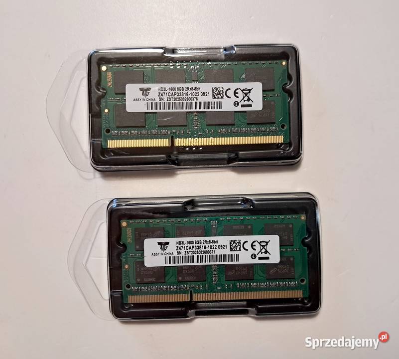 Nowe pamięci 16GB 2x8GB do laptopa małego PC Kraków sprzedam
