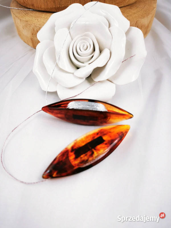 Komplet biżuterii frywolitka Wiśniowa