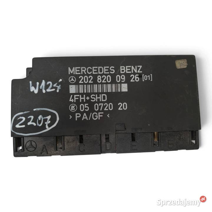 MODUŁ KOMFORTU BSI Mercedes W124 W203 2028200926 Skrzynki bezpieczników Chełm sprzedam