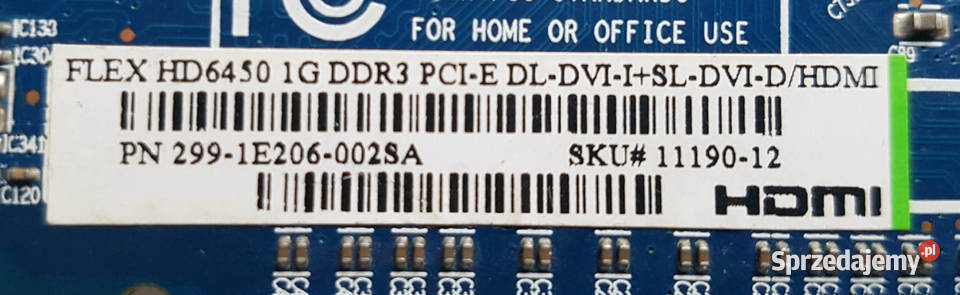 Karta graficzna Sapphire Flex HD6450 Radeon HDMI