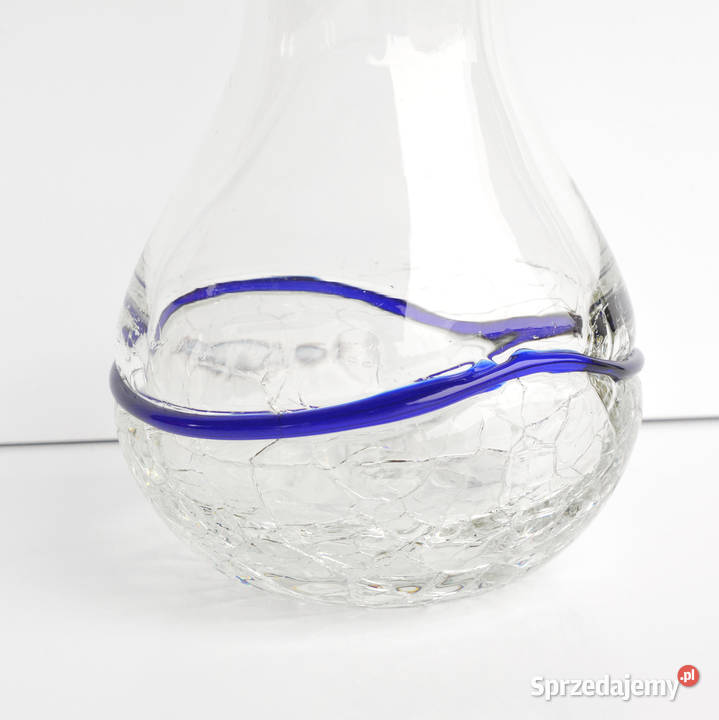 Wazon ze szkła lodowego Harrachov Sklo Czechy