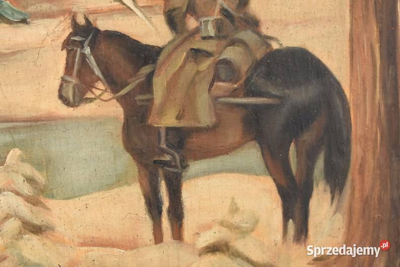 Jerzy Kossak Ułan Na Koniu w Czasie Zimy Polski małopolskie Kraków