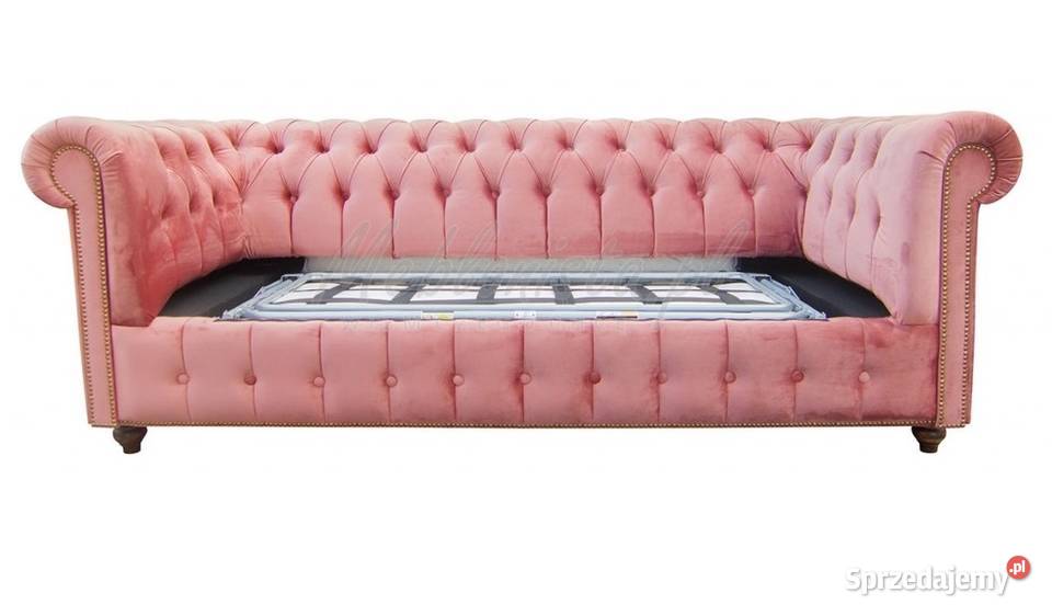 Sofa rozkładana chesterfield Canon z funkcją tkanina Łóżka, wersalki i sofy Zielona Góra sprzedam