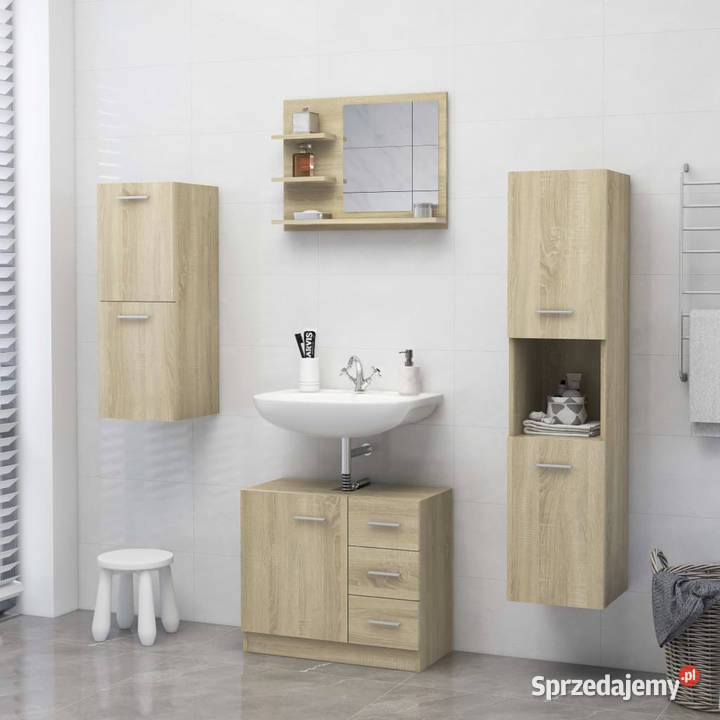 Lustro łazienkowe dąb sonoma 60x105x45 WM805009 mazowieckie Warszawa