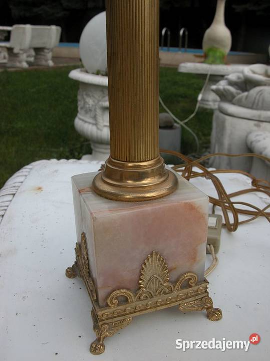 stara lampka lampa z kamienną nogą i okucia Gorzów Wielkopolski sprzedam