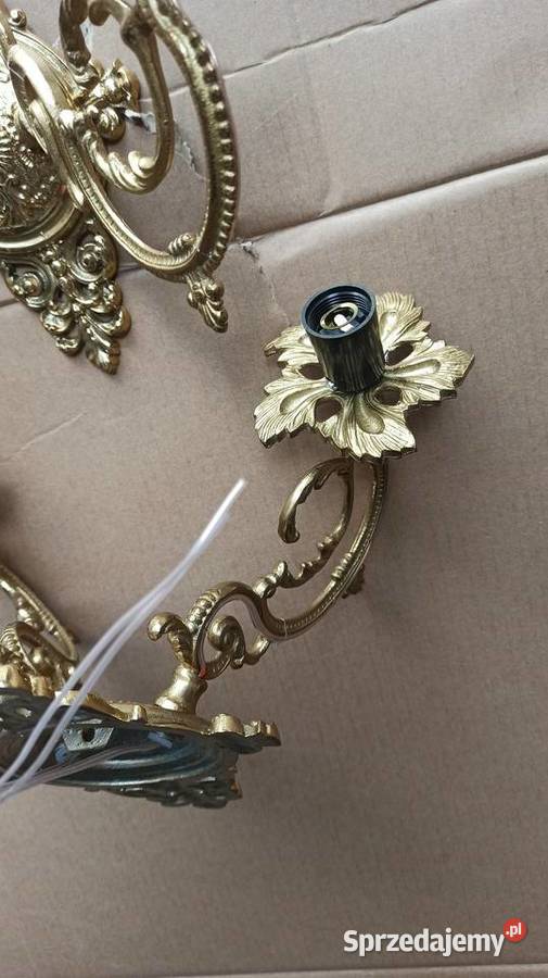 Kinkiety mosiądz dwie sztuki Warszawa