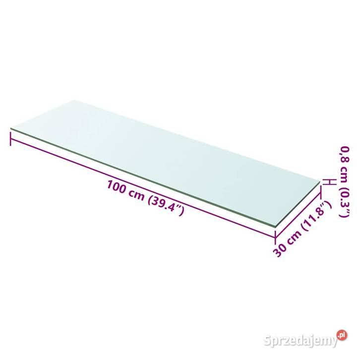 vidaXL Szklany bezbarwny panel 100x30 SKU243846 mazowieckie