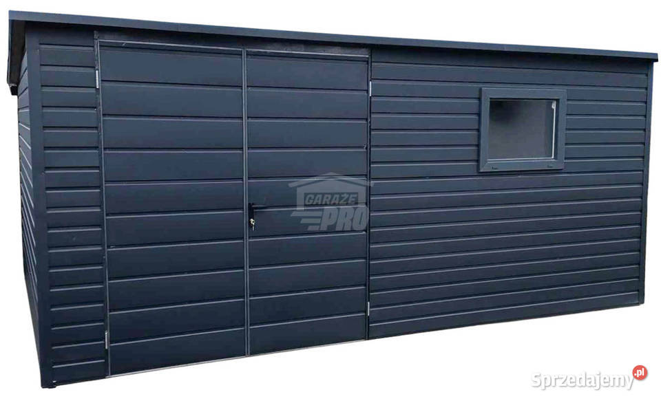 Schowek domek ogrodowy 5x3m Brama dwuskrzydłowa Krynica-Zdrój