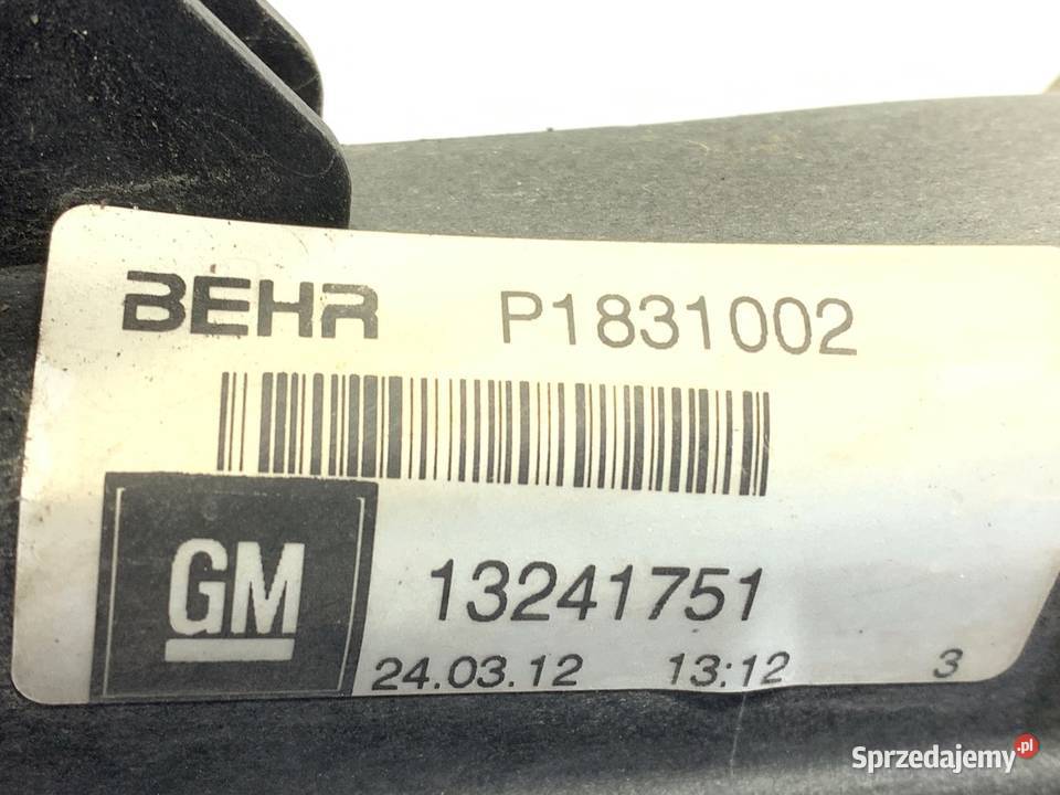 INTERCOOLER OPEL INSIGNIA A 13241751 20 131 0817 Chłodnice powietrza (intercoolery)