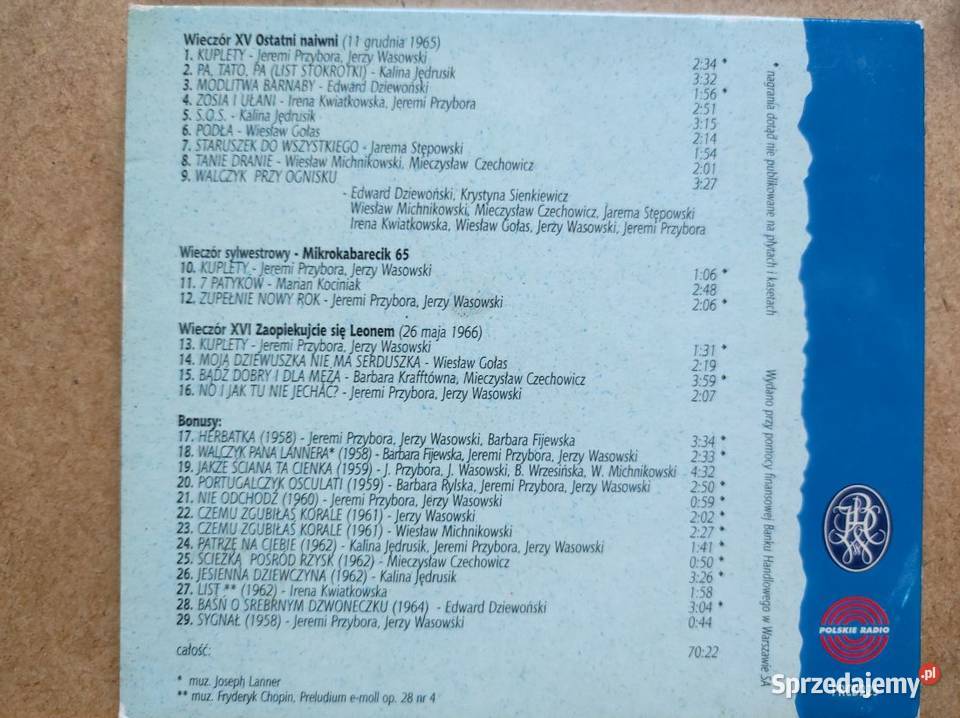 kabaret starszych panów Addio pomidor Jerzy Kielce sprzedam