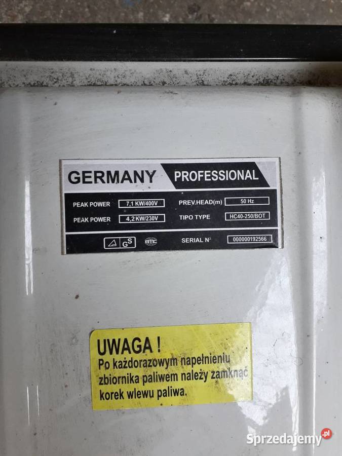 Agregat prądotwórczy Huven HV5300 sprzedam