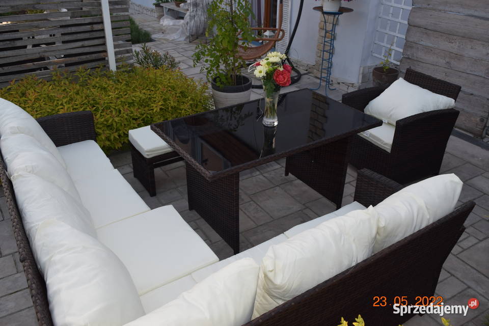 zestaw mebli ogrodowych BARCELONA brąz fotel Meble ogrodowe Bosutów