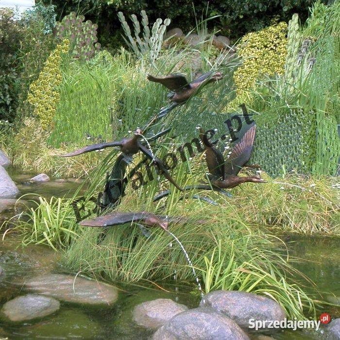 Fontanna z brązu 4 Odlotowe Kaczki H160 Architektura ogrodowa Szczecin