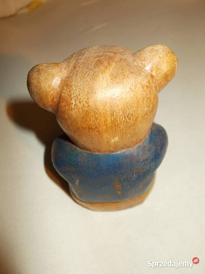 Miś drewniany figurka vintage Poznań