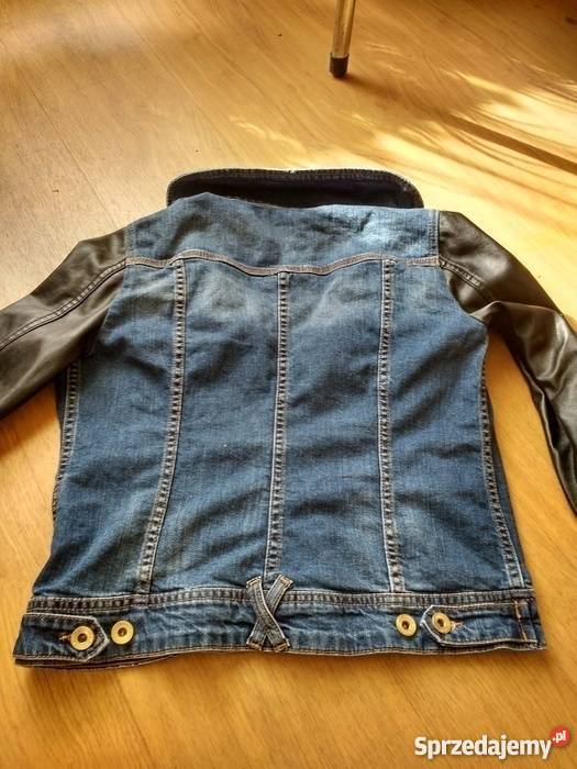 Katana jeansowa skórzane rękawy SM kujawsko-pomorskie Toruń