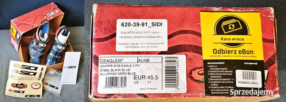 SIDI Eagle 5fit buty MTB rozmiar 455 komplet Piotrków Trybunalski