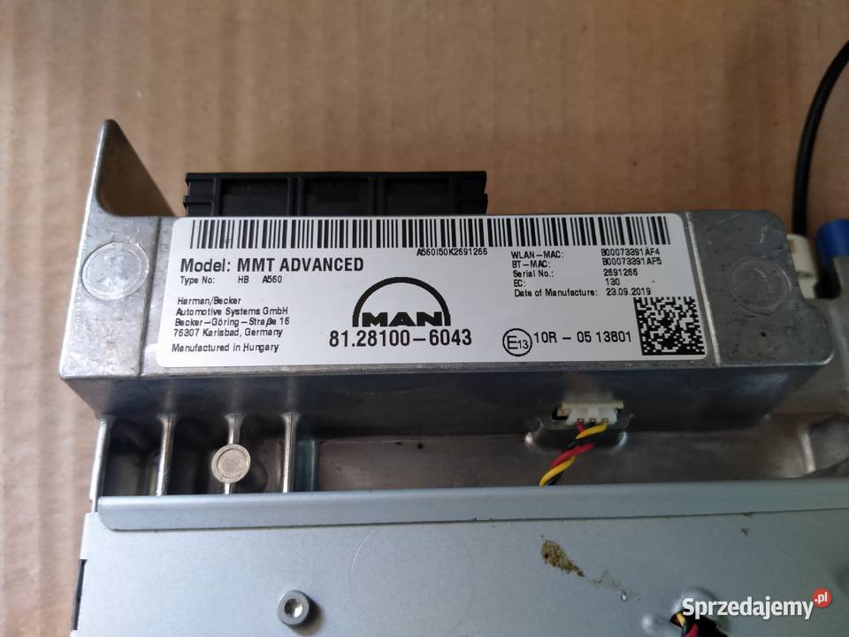 MAN TGX TGS EURO 6 RADIO NAWIGACJA 81281006043 ciężarowe Kargowa sprzedam