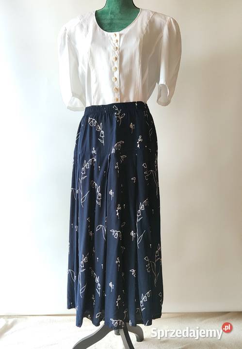 Spódnica midi długa 44 XXL plus size granatowa sprzedam