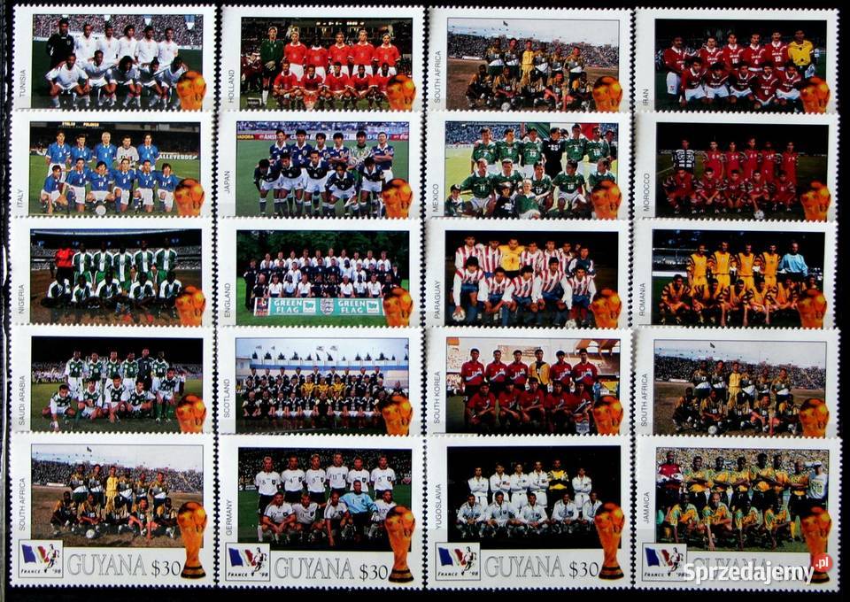 Guyana piłka nożna 2 Filatelistyka Oborniki sprzedam