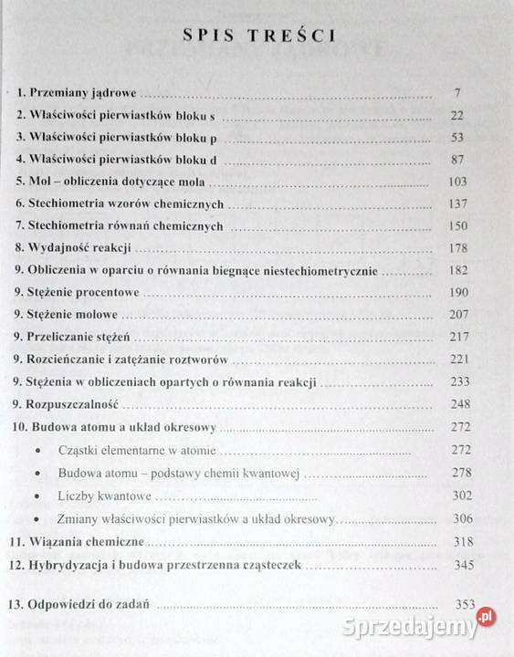 Chemia Tom 1 i 2 Dariusz Witowski Zbiór zadań lubelskie Chełm sprzedam