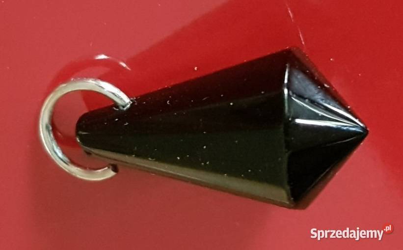 czarny wisiorek stożkowy zawieszka przywieszka Pozostałe Kielce