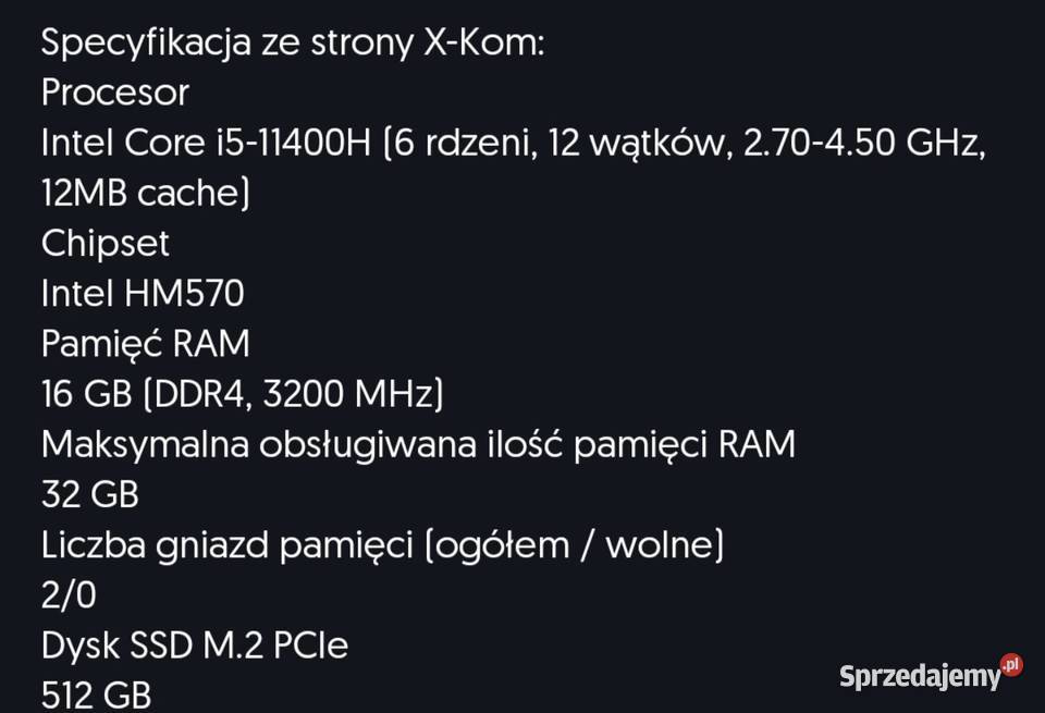 Laptop Asus Tuf Gaming F17 173 i5 512GB 16GB RAM Kłobuck