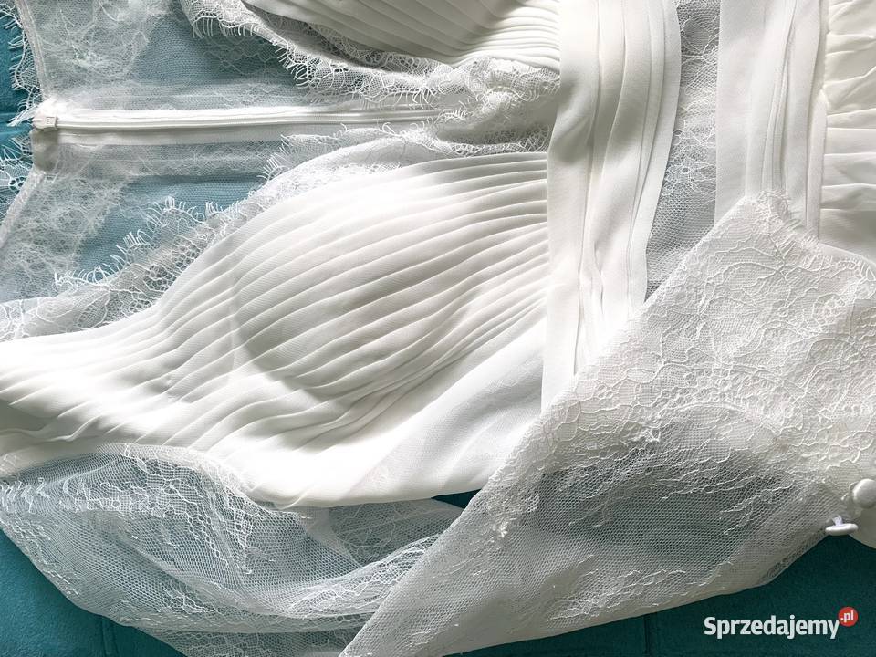 Suknia ślubna boho długi rękaw koronka 44 XXL Jelenia Góra sprzedam