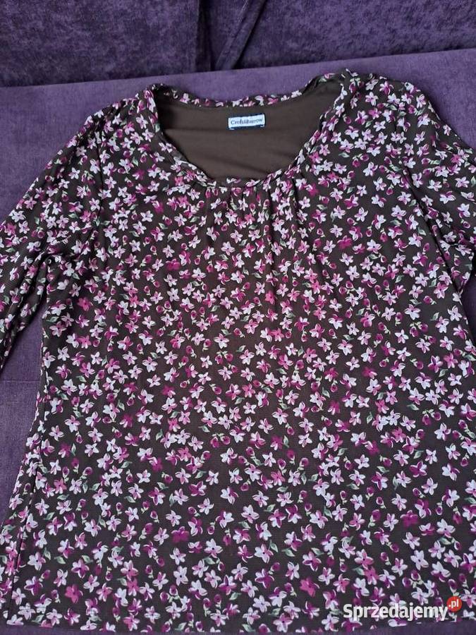 Bluzka brązowa w kwiaty Wrocław