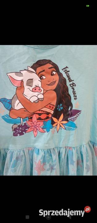 Sukienka Moana disney princess z tiulową Disney Sukienki i spódniczki
