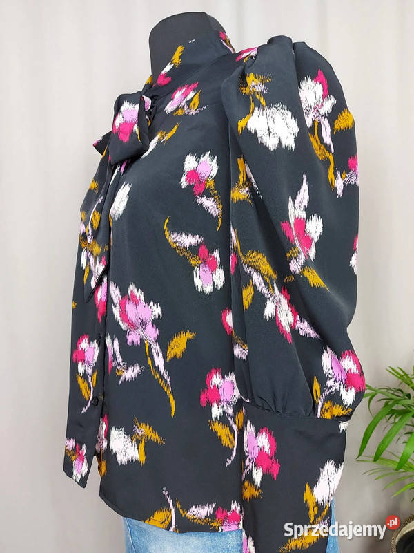 Nowa koszula długi rękaw w kwiaty na guziki Złoczew
