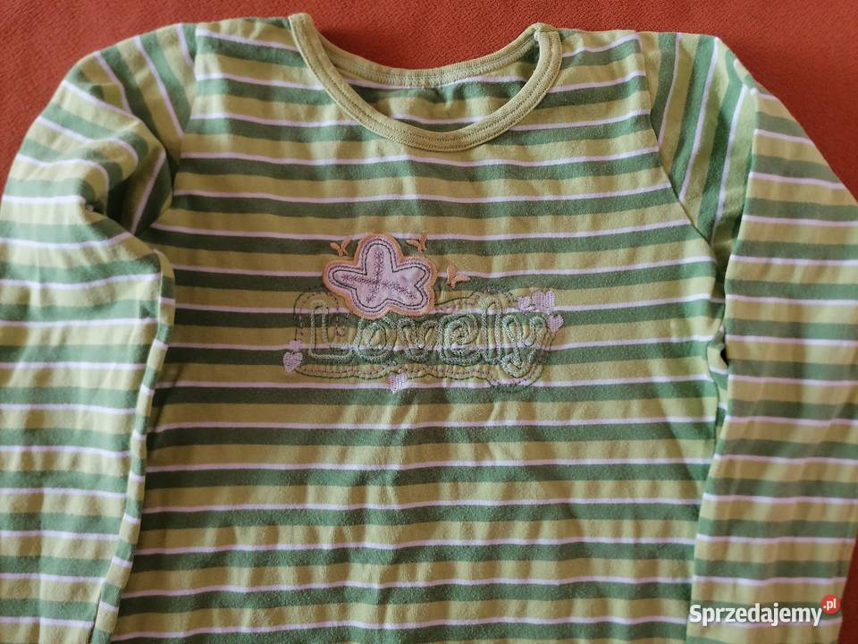 Bluzka z długim rękawem zielona rozmiar 110116 Łódź