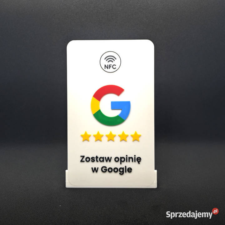 Tabliczka Google NFC z podstawką Zostaw opinię w Morawica