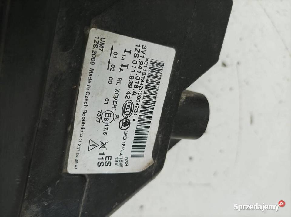 LAMPA PRZÓD PRAWA XENON USZKODZONA 3V1941018A