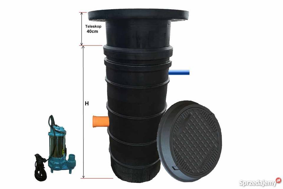 PRZEPOMPOWNIA DN 600 H22m POMPA WQ1100W z