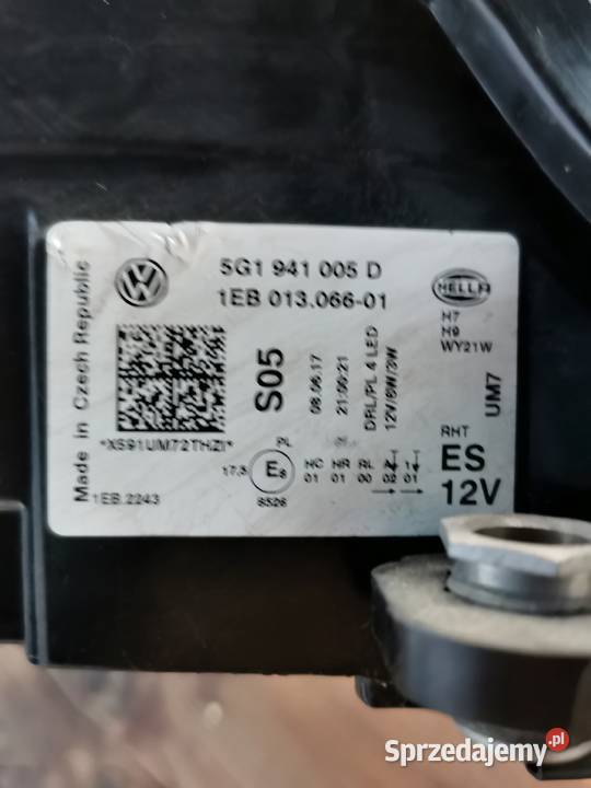 REFLEKTOR LAMPA LEWY VW GOLF VII 17 HELLA Luzino