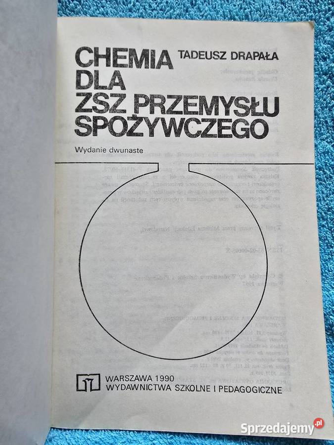 Chemia ZSZ Przemyślu Spożywczego Tadeusz Drapała Gryfice