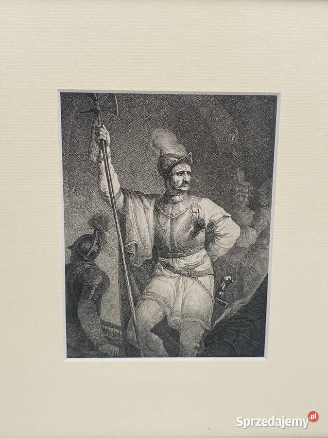 Michał Płoński17781812 Rycerz w zbroi akwaforta wielkopolskie