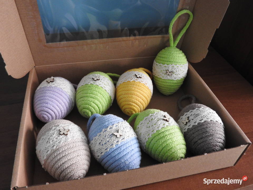 Zestaw 8 pisanek boho handmade prezent Wielkanoc Bytom