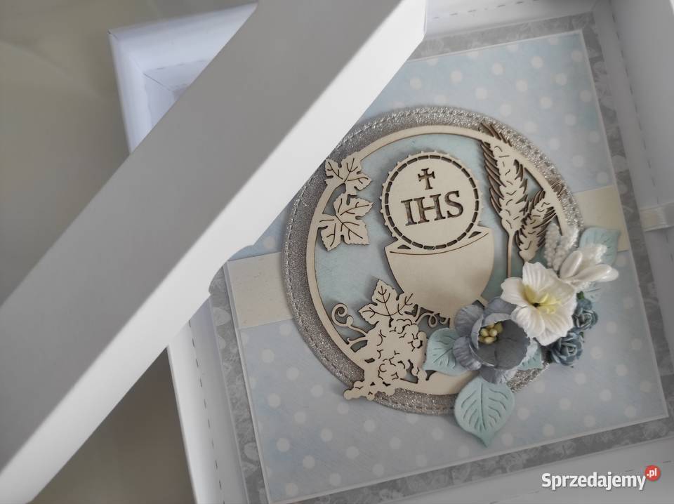Kartka ręcznie robiona na Komunię Świętą z Łódź