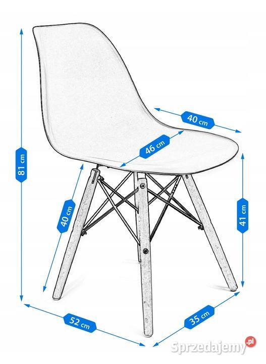 Krzesło styl skandynawski zielone nogi buk zachodniopomorskie Szczecin