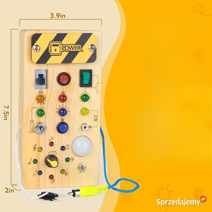 Drewniana Tablica Sensoryczna Edukacyjna LED dolnośląskie