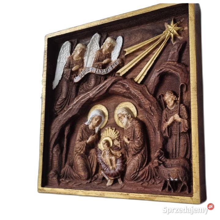 Szopka Bożonarodzeniowa z drewna ręcznie Malechowo sprzedam