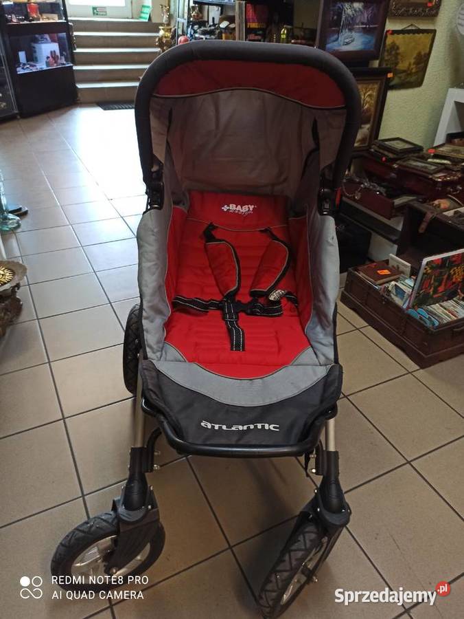 Wózek Atlantic baby design 2w1 Stan czerwony sprzedam