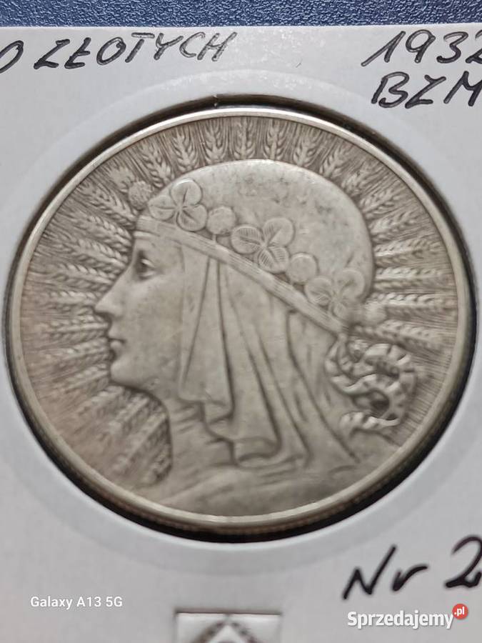 10 Głowa kobiety 1932 r 2 bez znaku mennicy Konin sprzedam